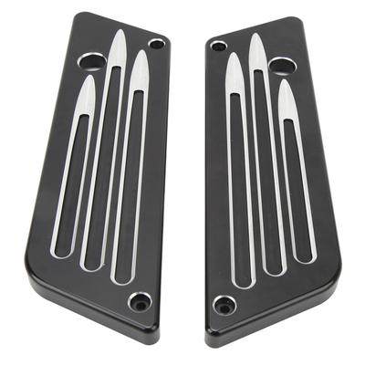 2 Pcs Saddlebag Covers Saddle Bag Outer Lid Hinge Covers Plate for Electra Glide 1993 To 2013