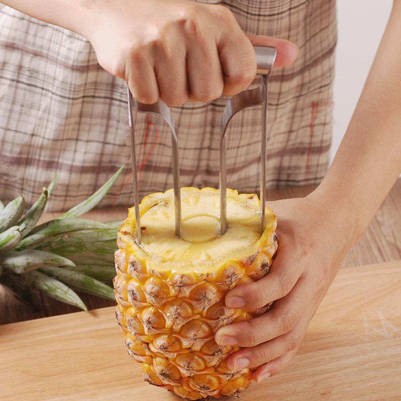 High Quality Kitchen Fruit Gadgets Stainless Steel Pineapple Corer Knife Eye Peeler Slicer Corer Peeling Pineapple Knife Cutter