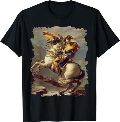 NEW LIMITED Napoleon Crossing the Alps Famous History Painting T-Shirt S-5XL Unisex T-Shirt