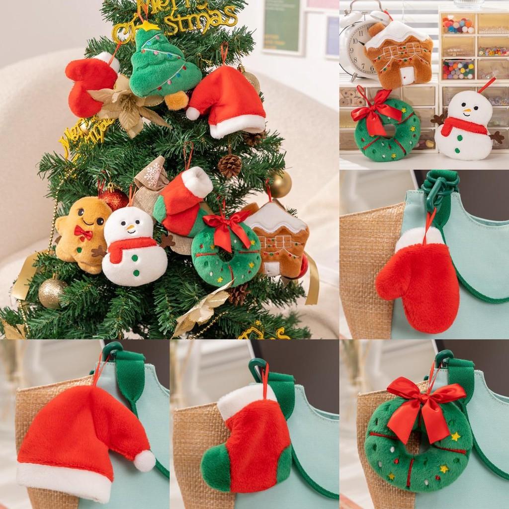 Plush Christmas Tree Hanging Ornament Xmas Gingerbread Doll Pendant Decor Home