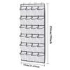 1pc Over The Door 24-Pocket Hanging Shoe Organizer, White Mesh Storage Bag with Hooks for Closet, Bedroom, Bathroom YMY