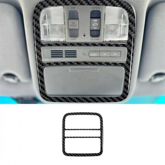 4Pcs Carbon Fiber Interior Overhead Control Cover Trim For Honda Pilot 2012-2015