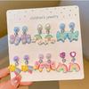 Girls' Ear Clips Cute Cartoon Children's Earrings Little Girls Princess Earrings No Pierced Ears Fake Earrings No Ear Jewelry