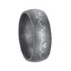 8MM Ring Men/Women Titanium Steel Black Color Electrocardiogram Wave Heartbeat Stainless Steel Ring Fashion  Simple Style