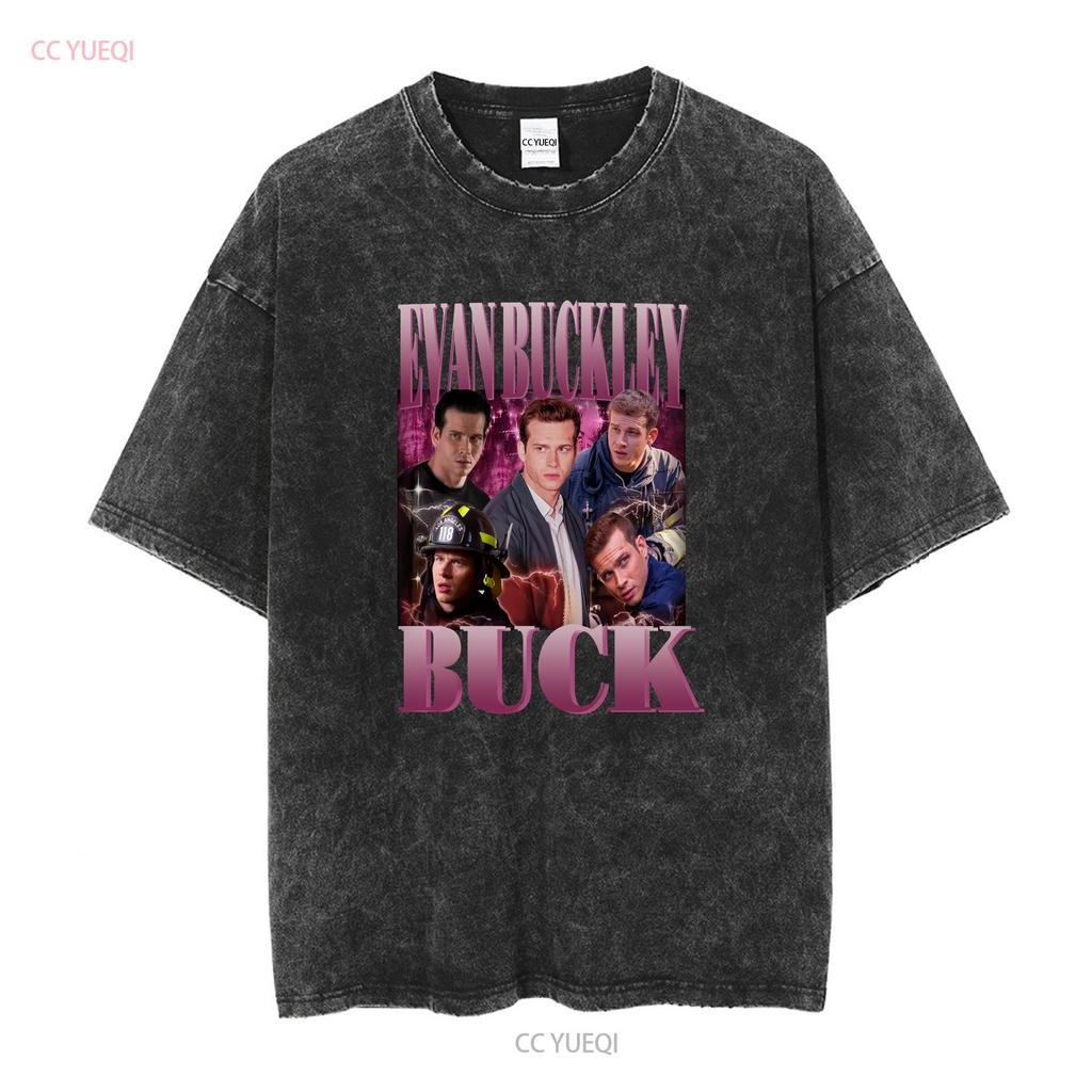 EVAN BUCKLEY T Shirt 9 1 Fan Vintage Washed Graphic Versatile Streetwear Soft Unisex Stretched Casual Slightly Fashion