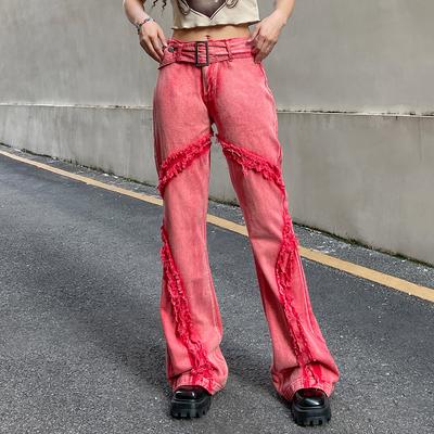 Frühling 2022 frauen mode ästhetische hohe taille frauen Breite bein jeans baggy frau denim capris Hosen jean mom jeans hosen