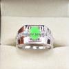 Jade Oval Cut Gemstone With 925 Sterling Silver Ring For Men's #B167 JL375675697671