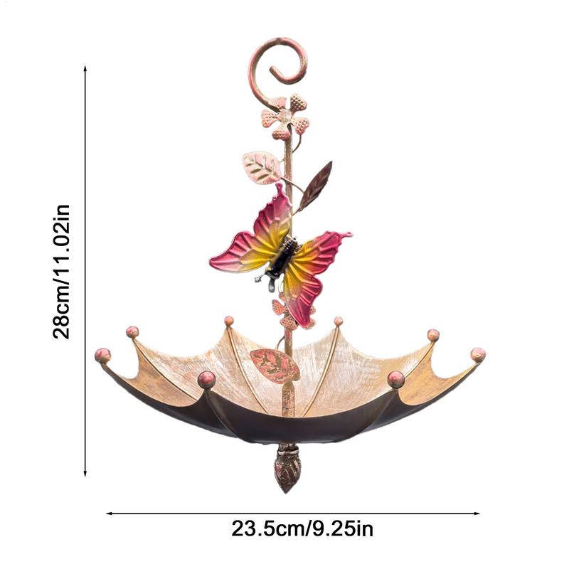 Bird Feeder Hangable Hummingbird Food Station Anti-Spill Decorative Umbrella-Shaped Bird Feeding Tray For Garden Decoration