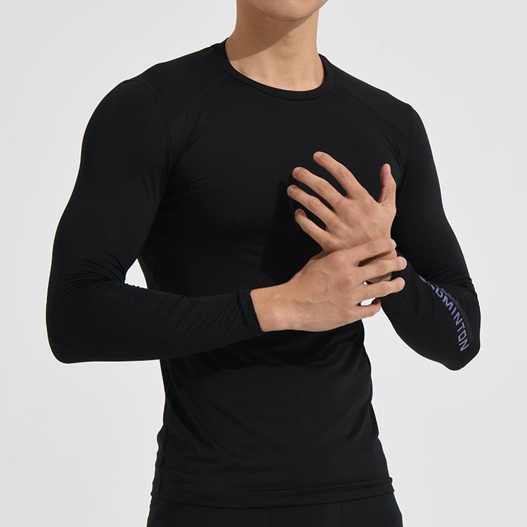 Li Ning Badminton Series Winter Training Sports Warm Tight Long Sleeve Hoodie Men hoodies Black AUDR101-1