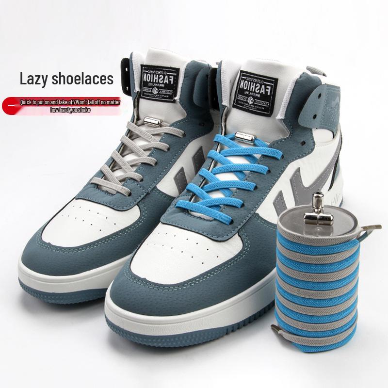 Creative No-Tie Shoelaces: Elastic Laces with Metal Buckle for Kids & Adults
