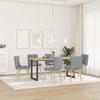VidaXL Dining Chairs Set of 6 Light Grey Fabric 3315663