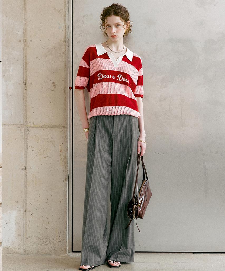 Dyuidyui Summer Stripe Slacks_Gray