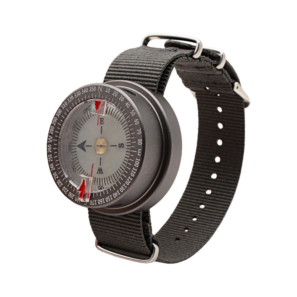 Aluminum Alloy Diving Navigation Compass Wristband with Luminous Markings Navigator Digital Scuba Waterproof Compasses Watch
