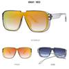 Sommermode Einteilige Retro Quadratische Sonnenbrille UV400 Vintage Retro Spiegelbrille Damen Herren Flache Oberseite Sonnenbrille