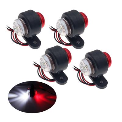 4PCS 24V Truck Trailer Lights LED Side Marker Position Lamp Lorry Tractor Clearance Lamps Parking Light Red White Amber