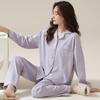 Pajamas Women's Spring and Autumn Pure Cotton Long-sleeved Women's Autumn 1011 New Casual Wear Round Neck Loungewear