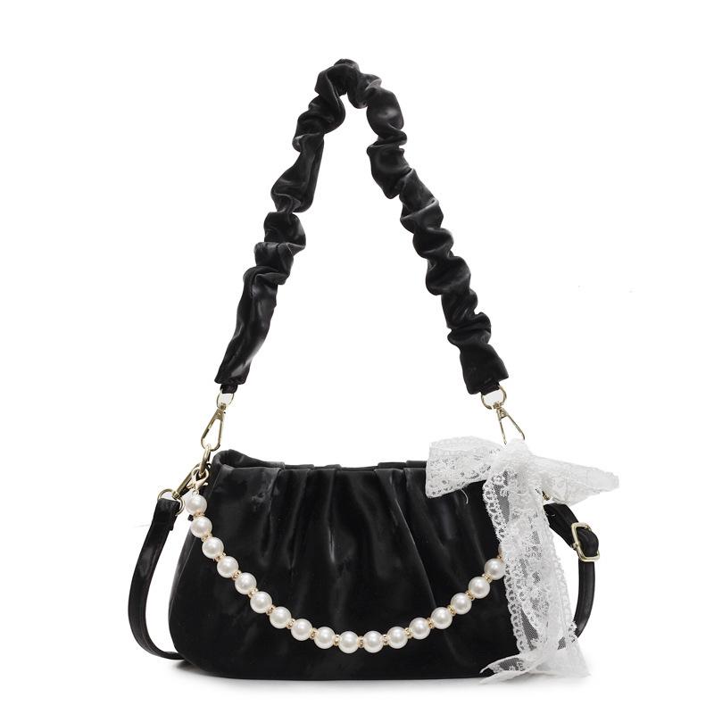 Pearl Temperament Women's Ruched Cloud Shoulder Bag - Spring 2025 Fashion