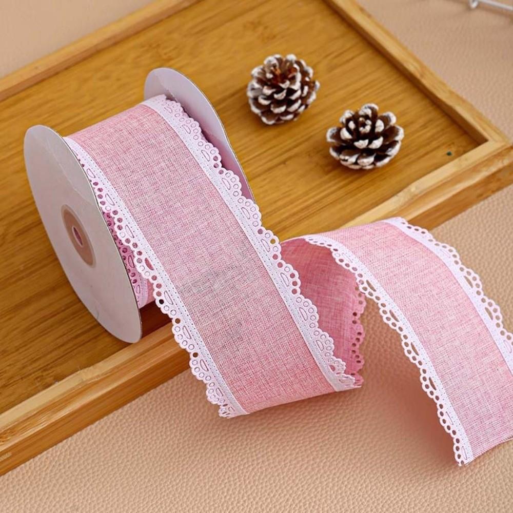 63MM 10 Yards Fine Linen Ribbon Wavy Edge Design DIY Craft Ribbon For Hair Accessories