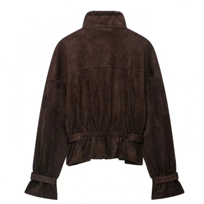 Womens French Style Casual Fashion Jacket Solid Color Short Outerwear Daily Wear