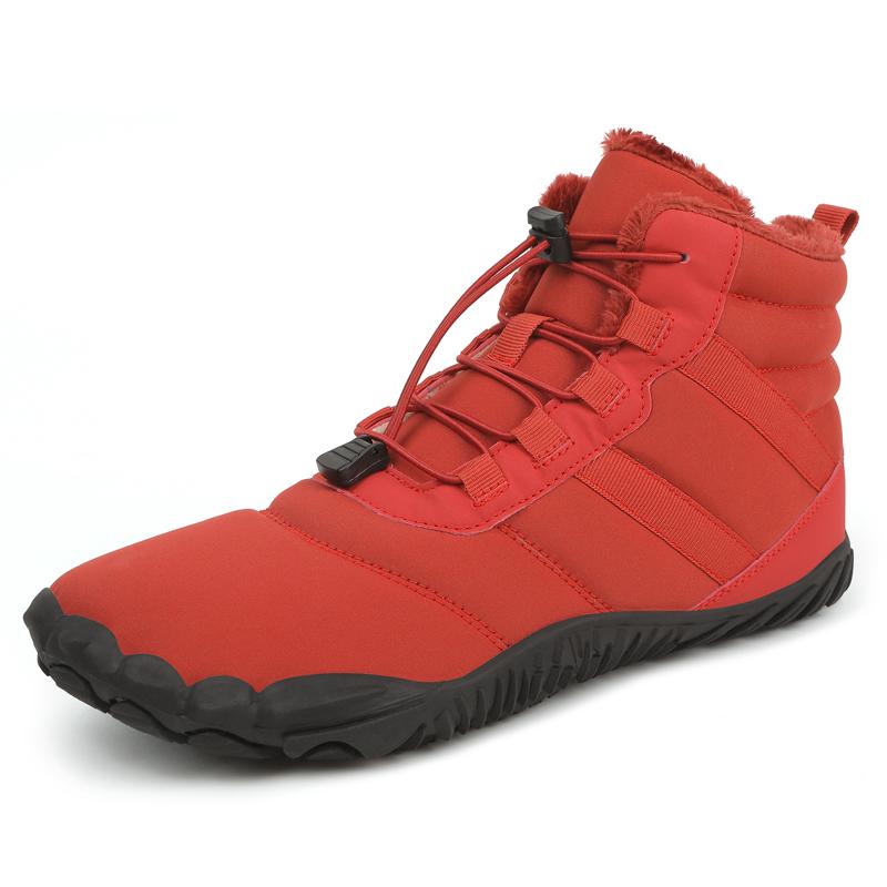 Men's Outdoor Boots Hiking Shoes Waterproof Skiing Shoe High Top Plus Size Cotton Boots Anti Slip Soles Couple Thick Cotton Shoe