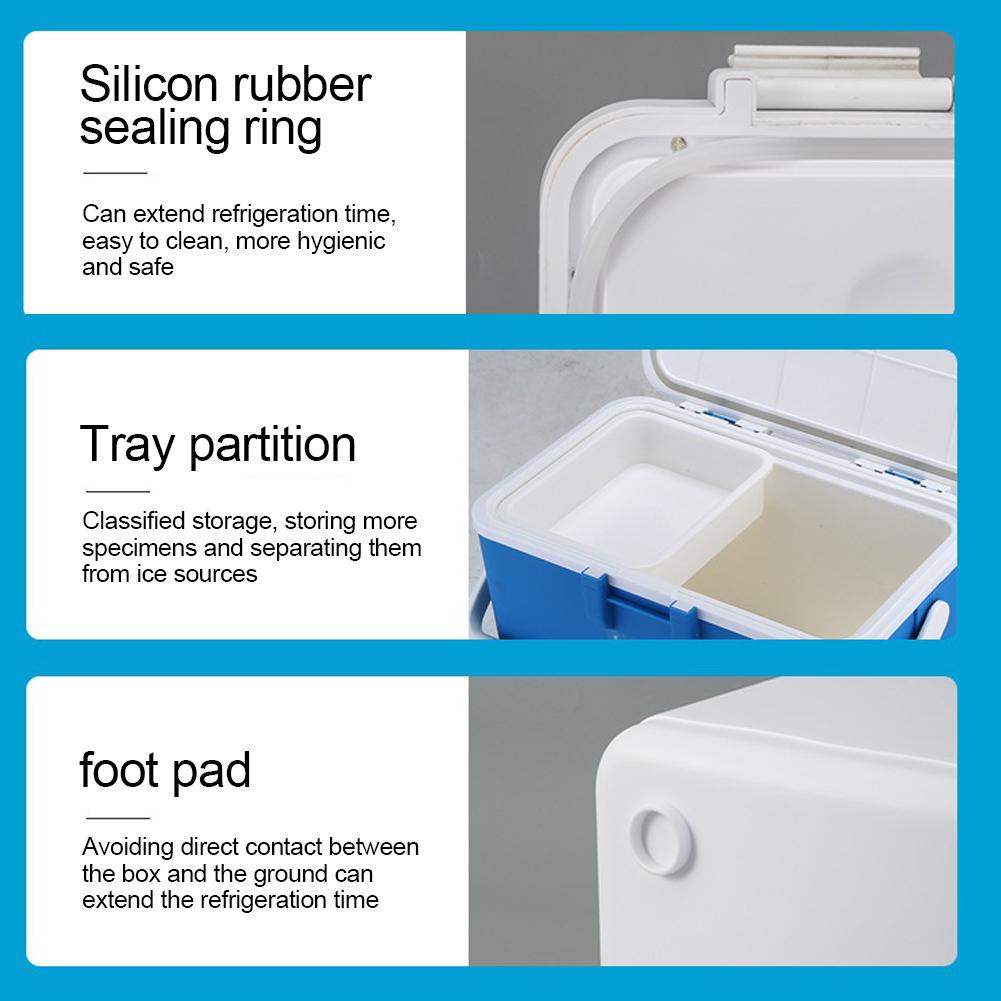 8L Cooler Box Portable Camping Refrigerator Incubator Large Capacity Car Ice Bucket Heat Preservation Camping BBQ Equipment