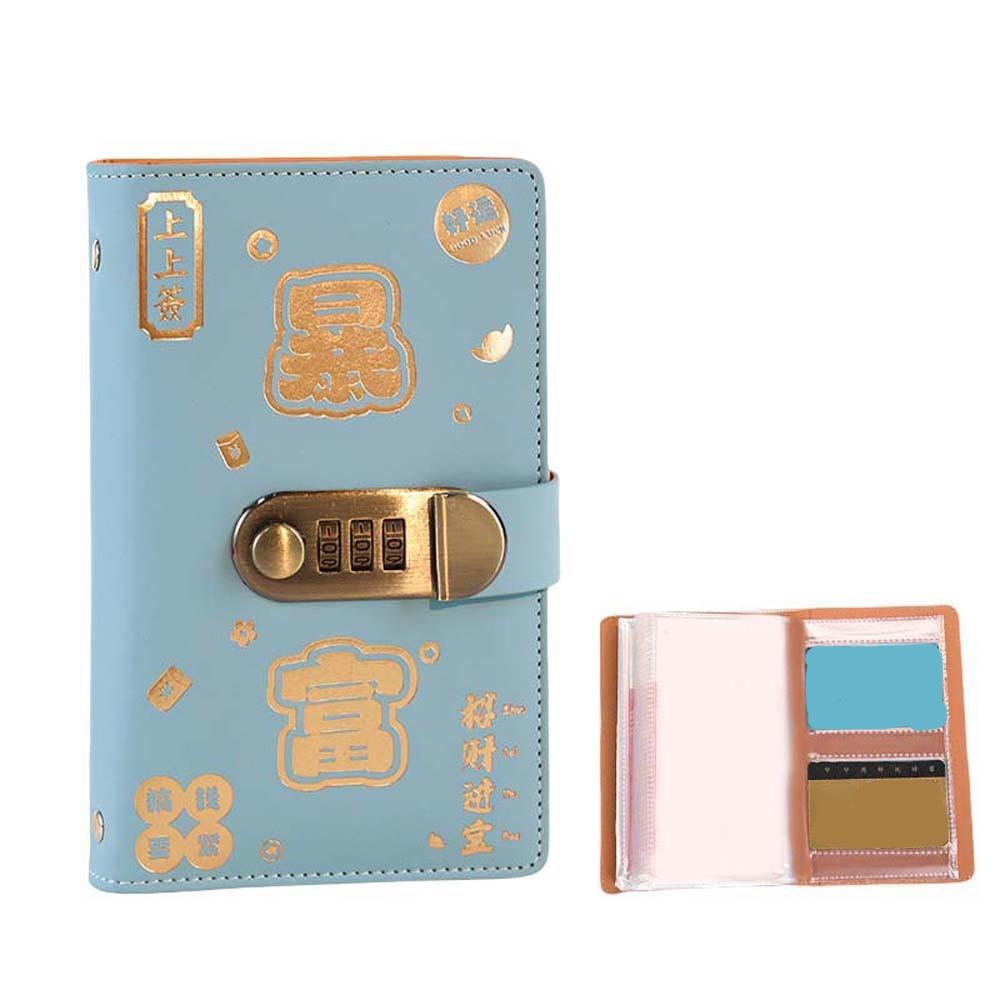 Wallet Storage Saving Money Binder With Password Lock Account Book Planner Organizer Family