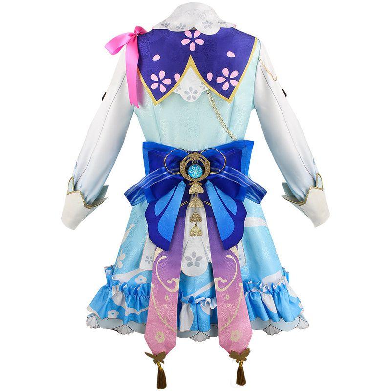 Flower Time Letter Cosplay Ayaka Kamisato Ayaka New Dress Skin Flower Time Letter Cosplay Costume