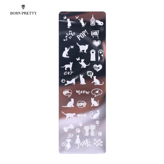 

Практичная ногтевая пластина, украшения для ногтей, штамп, многоразовый мини-лист, цветочная печать 11