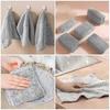 Dishwashing Cloth Kitchen Scrubber for Cleaning 10Pcs Reusable Grey Towels