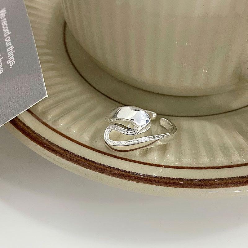 Adjustable Geometric Lines Ring: Versatile Women s Fashionable Design for Index Finger. Open Adjustable