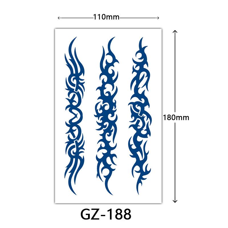 Herbal Semi-Permanent Tattoo Sticker, Animal English Totem Tattoo Sticker, Sweat-Proof Waterproof Tattoo