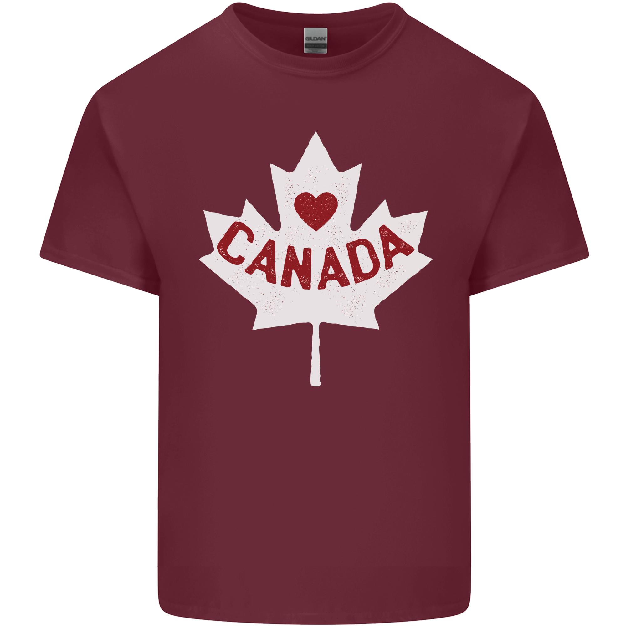Canada Heart Canadian Flag Unisexs Light Cotton TShirt S