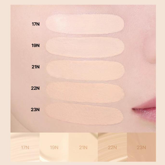 [fwee] Official All Day Cover Black Cushion Set (13g + Refill) - [K-BEAUTY] Flawless Matte Coverage & 24H Lasting Base 17N