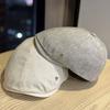 Korean-style Cotton Cap, Simple Solid Color Versatile Newsboy Hat, Spring-summer Vintage Temperament Duckbill Cap, Artist Hat for Women