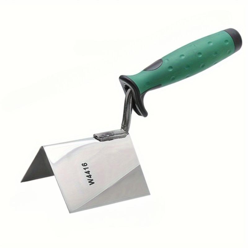 Stainless Steel Inner Corner Trowel Diatom Mud Construction Auxiliary Tools Comfortable Grip Easy To Use Putty Scraper