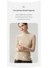 Pure Cashmere Ribbed Half-High Collar Knit Top