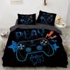 Gamer Duvet Cover For Boys Gaming Cool Games Gamepad Bedding Kids Teen Gifts Video Game Controller Modern Gradient Red And Blue