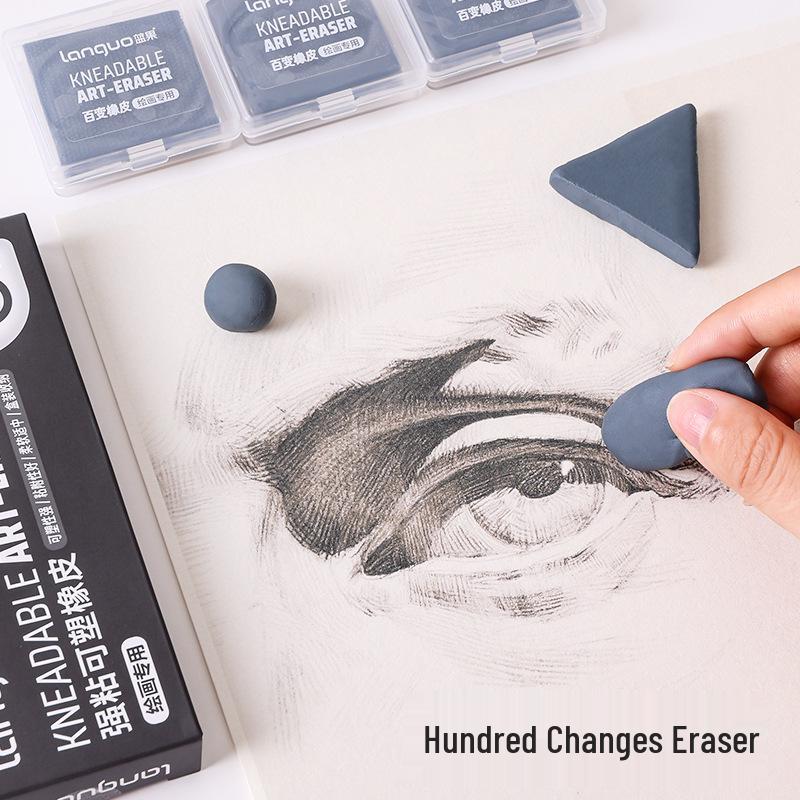 Blue Fruit Soft Eraser: Versatile, Strong Adhesion, Malleable, Crumble-Free, Non-Toxic, Ideal for Students and Fine Arts.