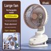 Rechargeable & Plug-in Clip Fan - Strong Wind USB Desktop & Dorm Use