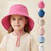 Children's Sun Protection Hat - Boys' Wide-Brimmed Sunshade Fishing Hat - Girls' Summer Uv Protection Neck Scarf Cap - Sun Hat