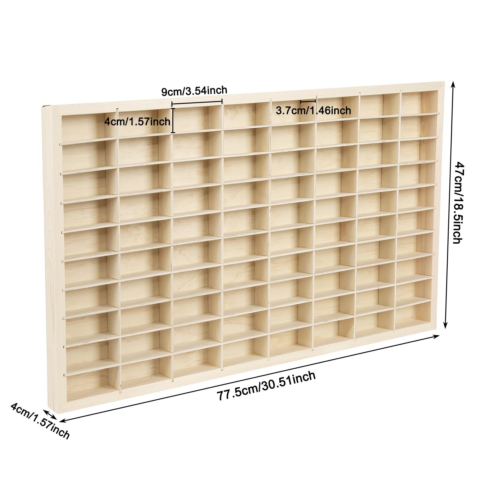 80 Grids for Hot Wheels Diecast Car Matchbox 1/64 Wood Display Shelf Toy Storage TT2320902
