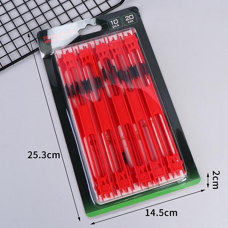 Fishing Line Coiler, Plastic Line Winding Panel, 10-Piece, Dual Colors, Fishing Gear, Essential Angling Line Holder