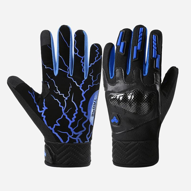 Gloves men's riding motorcycle four seasons full finger touch screen thin breathable knight locomotive off-road gloves anti-drop summer