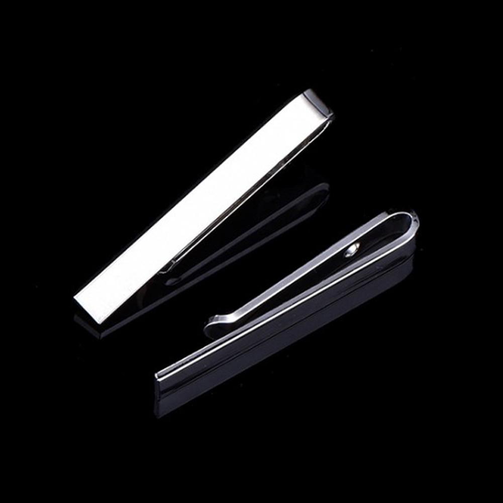 Fashion Stainless Steel Tie Clip Black Silver Color Metal Necktie Tie Men Party Business Simple Jewelry Accessories