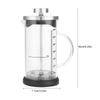 Multifunctional Transparent Heat Resistant Glass Coffee Pot with Handle Home Office(350ml)