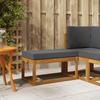 Outdoor Stool Bench Solid Acacia Wood Natural