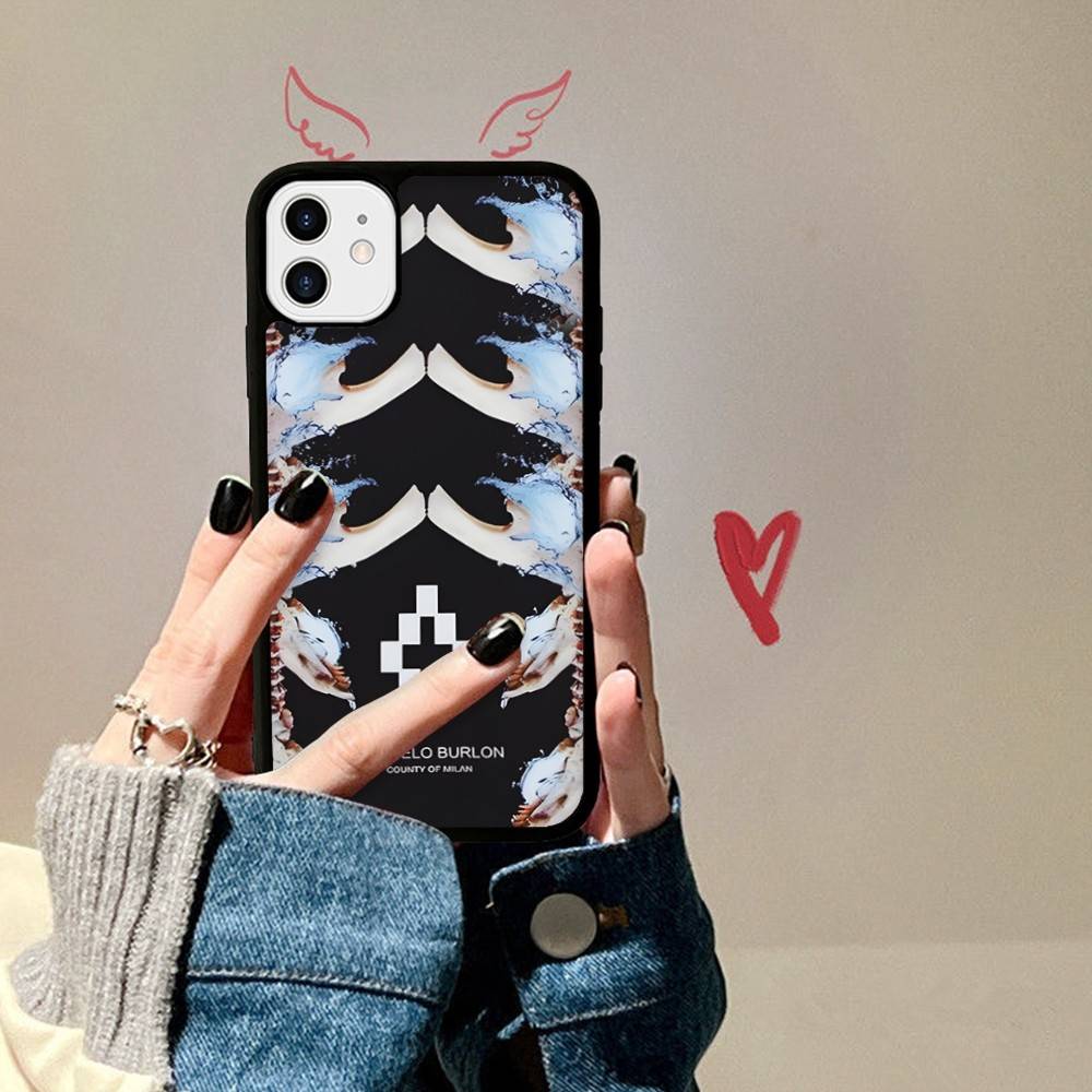 

Чехол для телефона M-MARCELO B-BURLON из ПК+ТПУ для IPhone 17 16 15 14 13 12 11 Pro Max Plus Кавайный мультяшный чехол iPhone 13 pro