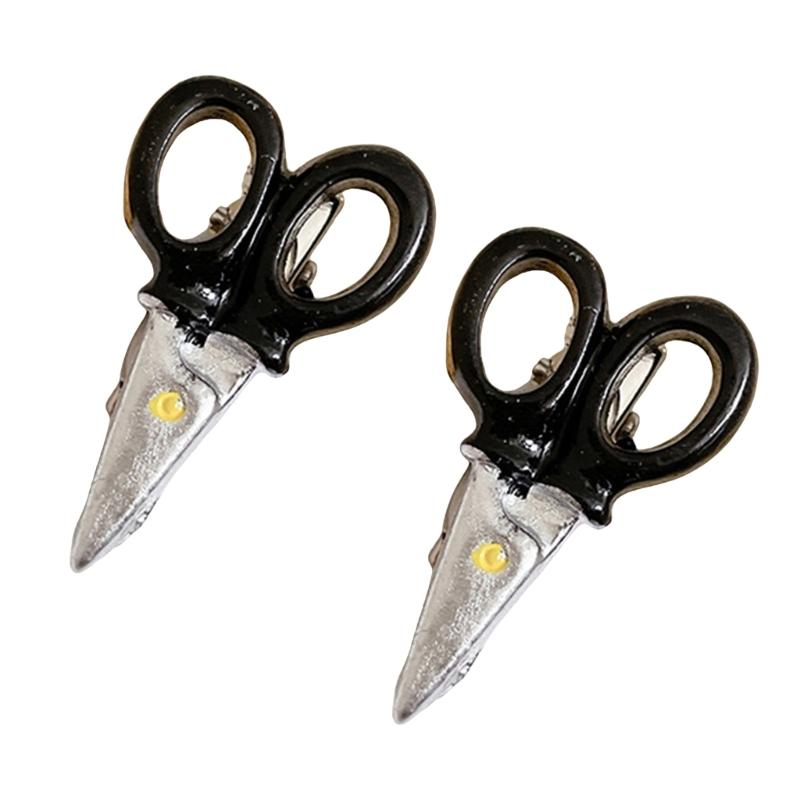 

2Pcs Halloween Witch Broom Hair Clip Barrettes For Women Girls Costume Party Accessories Cartoon Style Hairpins
