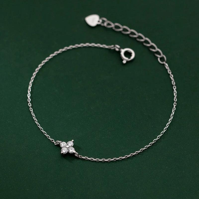 2025 New Fashion Ins Four Leaf Clover Flower Charm Bracelet for Women Y2K Sweet Chain Bracelet Jewelry Gifts