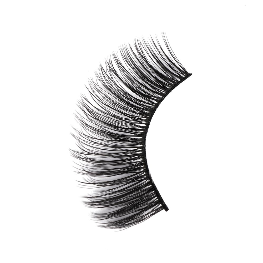 Cruelty-free  Wispy Thick Cross 3D Soft Mink Hair Eye Lash Extension Natural Long  False Eyelashes